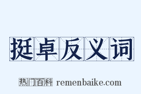 挺卓反义词是什么意思的图片